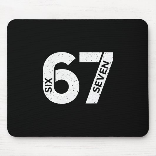 Cool Six Seven Nummer Gen Alpha Slang 6 7 Trending Muismat (Voorkant)
