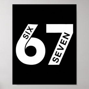 Cool Six Seven Nummer Gen Alpha Slang 6 7 Trending Poster
