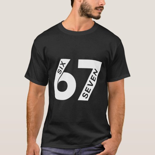 Cool Six Seven Nummer Gen Alpha Slang 6 7 Trending T-shirt (Voorkant)