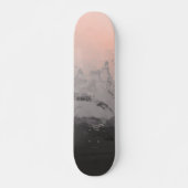 Cool skateboard kunst | Meisjes skateboard roze zw (Voorkant)