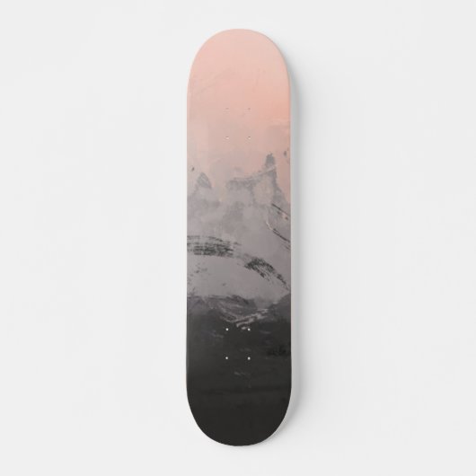 Cool skateboard kunst | Meisjes skateboard roze zw (Voorkant)