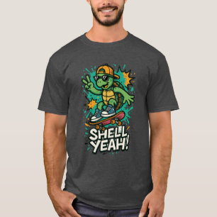 Cool Skateboarden Funny Turtle Pun T-shirt