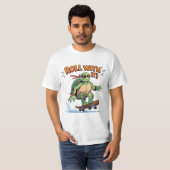 Cool skateboarden schildpad - rol ermee! grappig t-shirt (Voorkant volledig)
