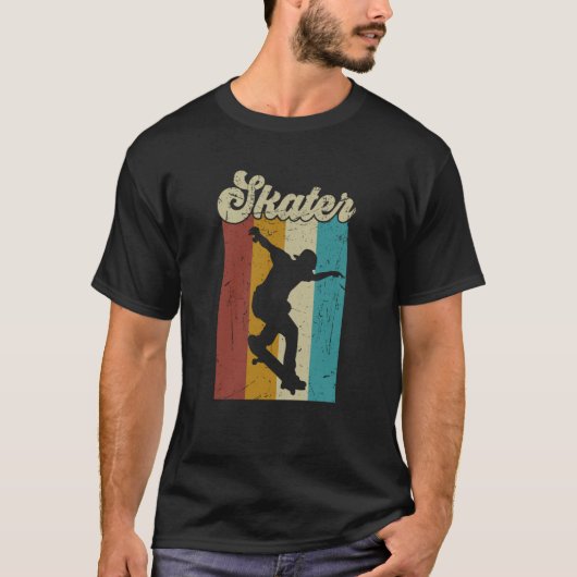 Cool Skateboarden Vintage Retro skateboard Skateb T-shirt (Voorkant)