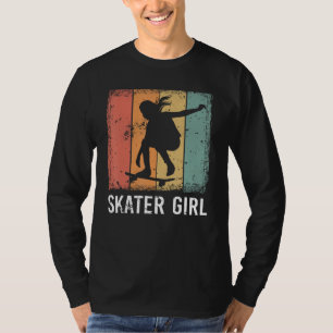 Cool Skater Art Women Girls Skateboarden Skateboar T-shirt