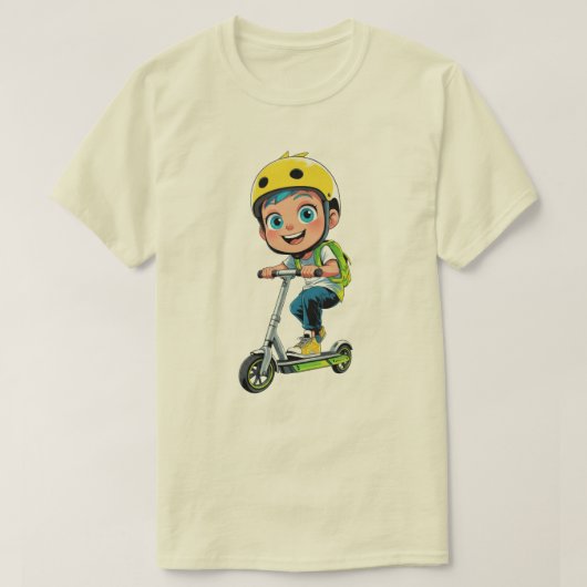 Cool Skater Boy Anime Art T-Shirt (Design voorkant)