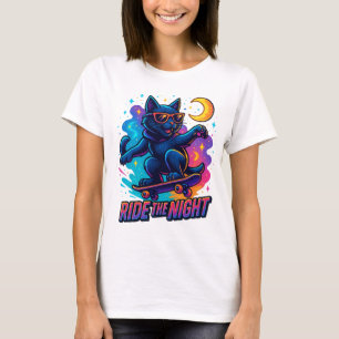 Cool Skater Cat – Urban Street Style T-shirt