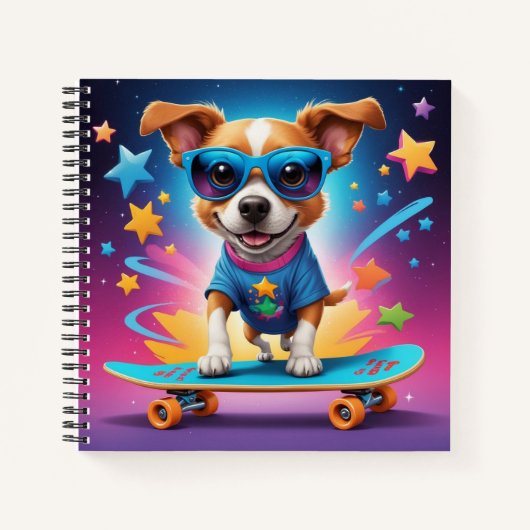 Cool Skater Dog Notitieboek (Voorkant)