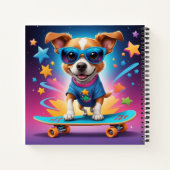 Cool Skater Dog Notitieboek (Achterkant)
