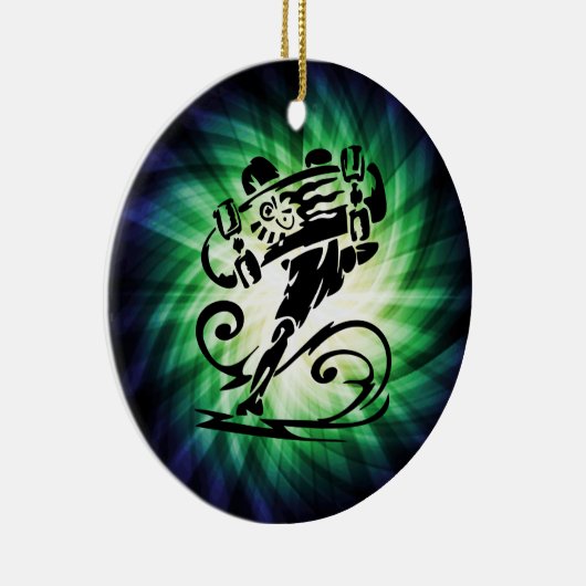 Cool Skater; Skateboarder Keramisch Ornament (Rechts)