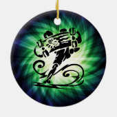 Cool Skater; Skateboarder Keramisch Ornament (Achterkant)