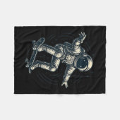 Cool Skating Astronaut Costume For Boys And Girls  Fleece Deken (Voorkant (Horizontaal))