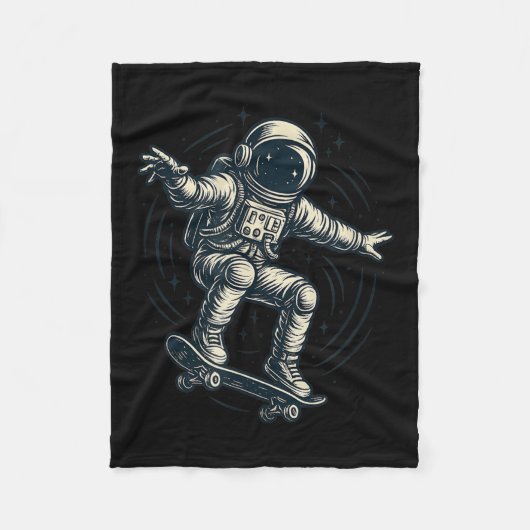 Cool Skating Astronaut Costume For Boys And Girls  Fleece Deken (Voorkant)