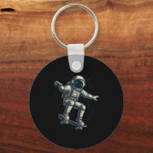 Cool Skating Astronaut Costume For Boys And Girls Sleutelhanger (Voorkant)