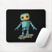 Cool Skating Robot With Skateboard Costume Muismat (Met muis)