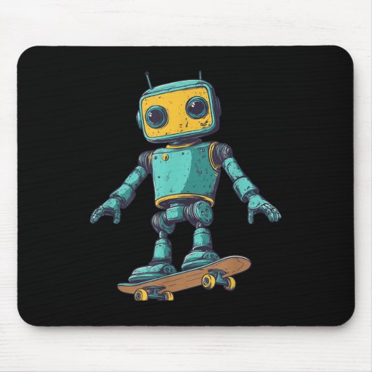 Cool Skating Robot With Skateboard Costume Muismat (Voorkant)
