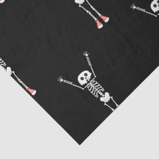 Cool Skelet Halloween Patroon Tissuepapier (Detail)