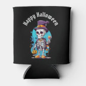 Cool Skelet in een Top Hat Halloween Blikjeskoeler (Voorkant)