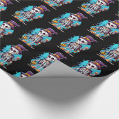 Cool Skelet in een Top Hat Halloween Patroon Cadeaupapier (Hoek)