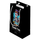 Cool Skelet in een Top Hoed Halloween Dank je Klein Cadeauzakje (Achterkant Gekanteld)
