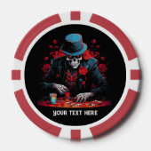 Cool skelet speelkaarten poker chips (Voorkant)