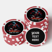 Cool skelet speelkaarten poker chips (Opstapeling)