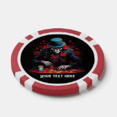 Cool skelet speelkaarten poker chips (Enkel)