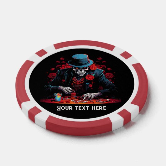 Cool skelet speelkaarten poker chips (Enkel)