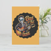 Cool Skeleton Bad to the Bone beroemd gemaakt door Kaart (Staand voorkant)