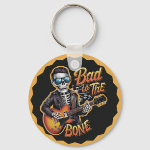 Cool Skeleton Bad to the Bone beroemd gemaakt door Sleutelhanger