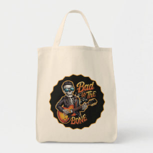 Cool Skeleton Bad to the Bone beroemd gemaakt door Tote Bag