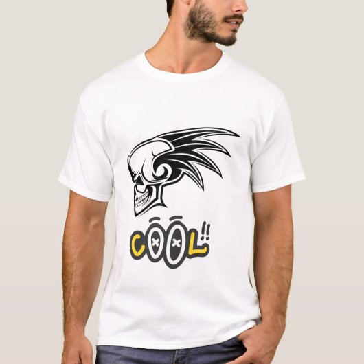 COOL Skeleton Black Yellow T-shirt (Voorkant)