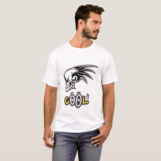 COOL Skeleton Black Yellow T-shirt (Voorkant volledig)