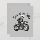 Cool Skeleton Bone to be Wild Riding a Motorcycle Briefkaart (Voorkant / Achterkant)