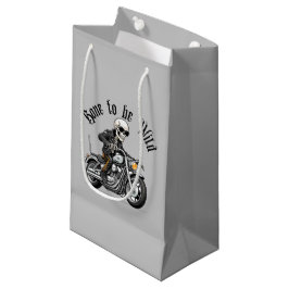 Cool Skeleton Bone to be Wild Riding a Motorcycle Klein Cadeauzakje