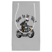 Cool Skeleton Bone to be Wild Riding a Motorcycle Klein Cadeauzakje (Voorkant)