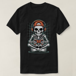 Cool Skeleton Gamer met Headset en Controller T-shirt