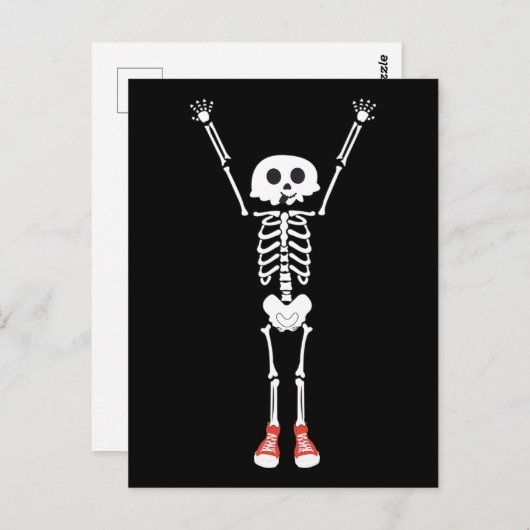 Cool Skeleton Halloween Design Briefkaart (Voorkant / Achterkant)