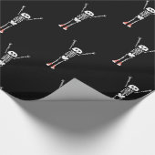 Cool Skeleton Halloween Design Cadeaupapier (Hoek)