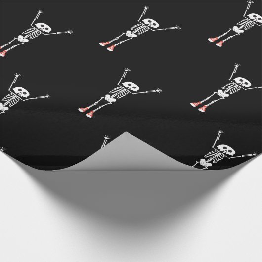 Cool Skeleton Halloween Design Cadeaupapier (Hoek)