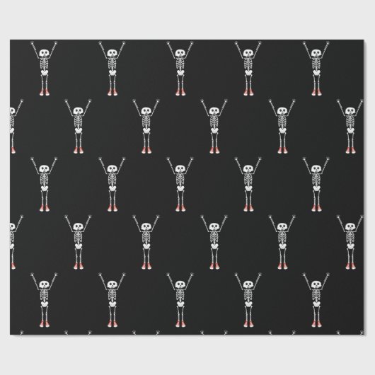 Cool Skeleton Halloween Design Cadeaupapier (Vlak)