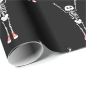 Cool Skeleton Halloween Design Cadeaupapier (Rol Hoek)