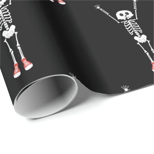 Cool Skeleton Halloween Design Cadeaupapier (Rol Hoek)