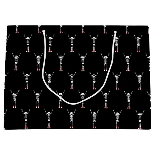 Cool Skeleton Halloween Design Groot Cadeauzakje (Voorkant)