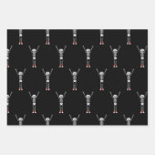 Cool Skeleton Halloween Design Inpakpapier Vel (Voorkant 3)