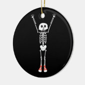 Cool Skeleton Halloween Design Keramisch Ornament (Links)