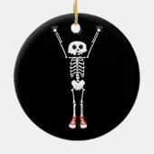 Cool Skeleton Halloween Design Keramisch Ornament (Achterkant)