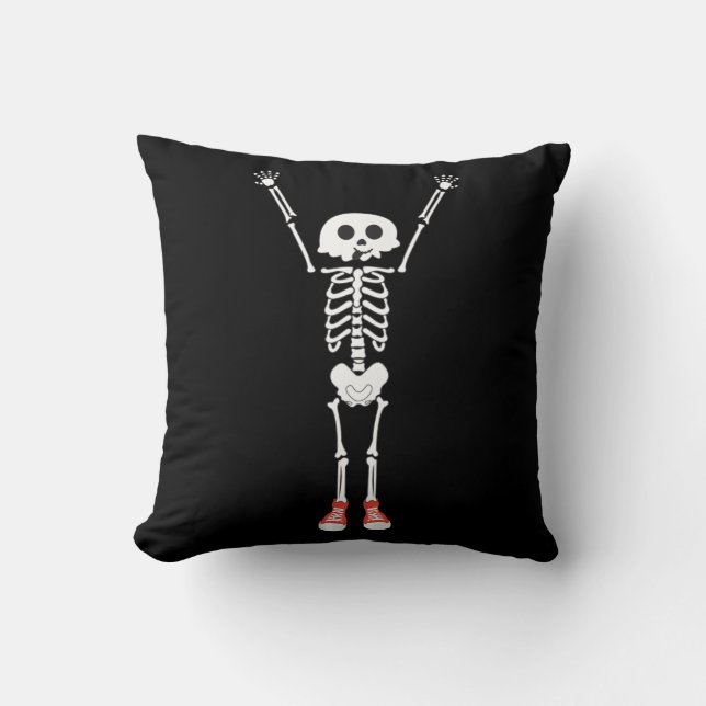 Cool Skeleton Halloween Design Kussen (Voorkant)