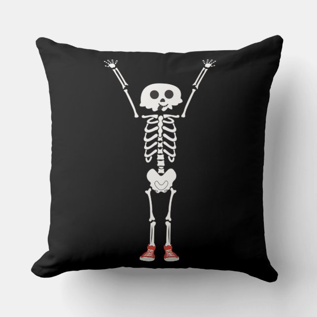 Cool Skeleton Halloween Design Kussen (Voorkant)