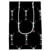 Cool Skeleton Halloween Design Medium Cadeauzakje (Achterkant)